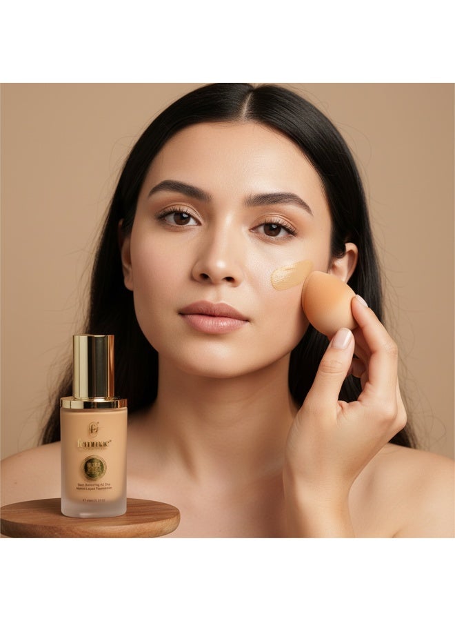 FEMMAC Ultra Wear Matte Liquid Foundation – Long Lasting Full Coverage, Oil Control, Smooth Finish, Hydrating Formula with UV Filters & Jojoba Oil - Image 3